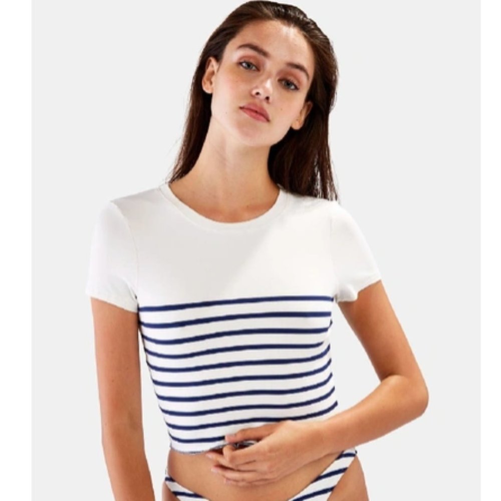 The Meghan Top - Navy Breton //Solid & Striped